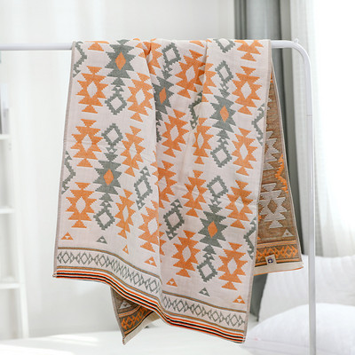 Prosop de baie din tifon din bumbac cu patru straturi pentru adulți, care absoarbe apa de uz casnic, prosoape de baie foarte mari, prosoape de plajă în aer liber