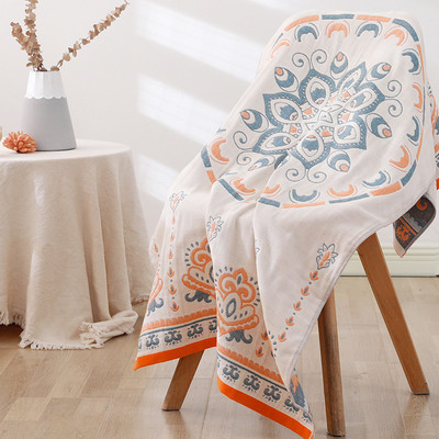 Prosop de baie din tifon din bumbac cu patru straturi pentru adulți, care absoarbe apa de uz casnic, prosoape de baie foarte mari, prosoape de plajă în aer liber