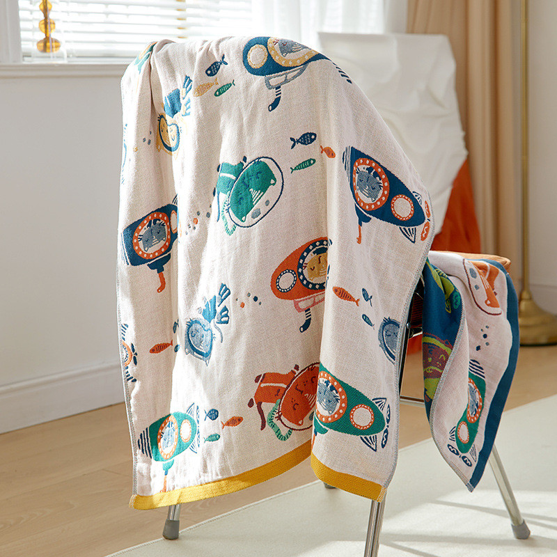 Prosop de baie din tifon din bumbac cu patru straturi pentru adulți, care absoarbe apa de uz casnic, prosoape de baie foarte mari, prosoape de plajă în aer liber