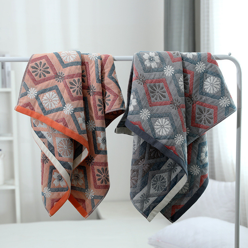 Prosop de baie din tifon din bumbac cu patru straturi pentru adulți, care absoarbe apa de uz casnic, prosoape de baie foarte mari, prosoape de plajă în aer liber