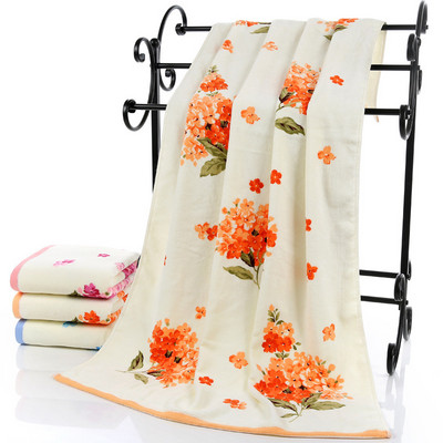 Prosoape de baie din bumbac cu model floral de 75*140 cm pentru adulți, prosoape de baie de plajă Terry pentru baie, prosop de baie cu flori, Serviette de Bain