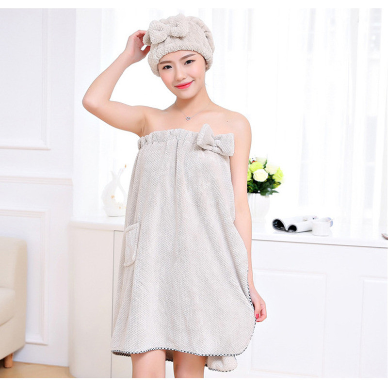 „Soft Magic“ nešiojamas moteriškas dušo rankšluostis Madinga elegantiška greitai džiūstanti „Bowknot“ vonios suknelė SPA apvyniojama kūną sugeriantis rankšluostis