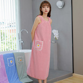 Chalatas Galima nešioti Įvyniojamas vonios rankšluostis Coral Velvet vonios sijonas Cross Border vonios rankšluostis suaugusiems Sling Buitinis chalatas