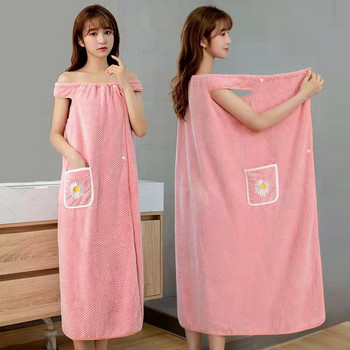 Халат за баня може да се носи може да се увие кърпа за баня корал кадифе пола за баня трансгранична кърпа за баня прашка за възрастни домакински халат
