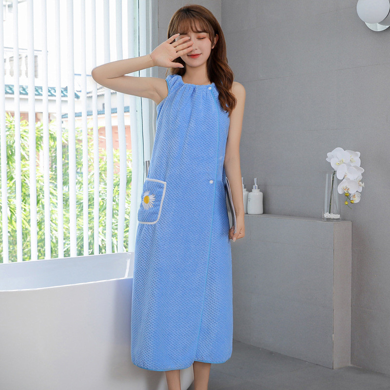 Chalatas Galima nešioti Įvyniojamas vonios rankšluostis Coral Velvet vonios sijonas Cross Border vonios rankšluostis suaugusiems Sling Buitinis chalatas