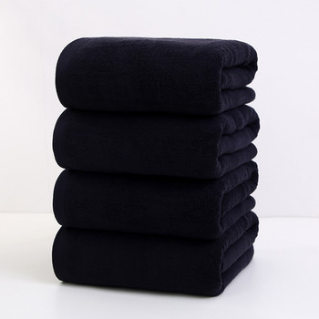 Нови плътни черни памучни кърпи за лице Хавлиени кърпи за ръце Хавлии за баня за възрастни Плажна кърпа Хотел 70*140см 35*75см 1 бр. Високо качество