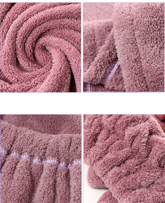 Vieno dydžio koralinis aksominis vamzdelis Vonios dušo rankšluosčiai Moterims Vonios Mikropluošto Paprastas rankšluosčių sijonas Sausiems plaukams Kepurė Toalla Serviette De Plage