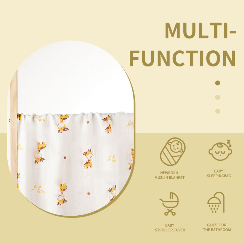 Pături de înfășat de muselină pentru bebeluși Kangobaby Prosop de baie pentru bebeluși 70% bambus + 30% bumbac Prosop de baie pentru nou-născut Pături de înfășat pentru bebeluși