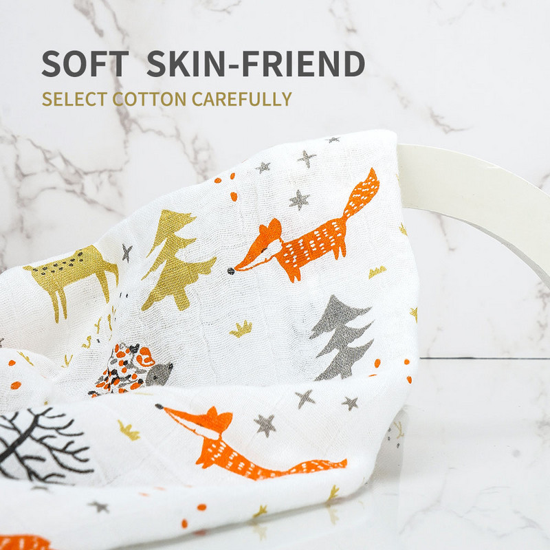 Pături de înfășat de muselină pentru bebeluși Kangobaby Prosop de baie pentru bebeluși 70% bambus + 30% bumbac Prosop de baie pentru nou-născut Pături de înfășat pentru bebeluși