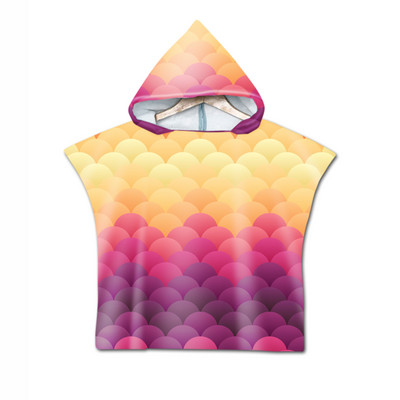 Žuvies skalės 3D spausdinimo vilkas su mėnulio raštu paplūdimio rankšluostis kūdikiams su gobtuvu kūdikių vonios rankšluostis berniukams mergaitėms minkštas vonios rankšluostis