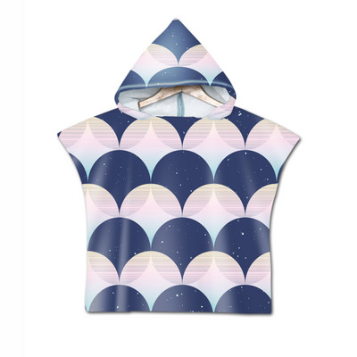 Žuvies skalės 3D spausdinimo vilkas su mėnulio raštu paplūdimio rankšluostis kūdikiams su gobtuvu kūdikių vonios rankšluostis berniukams mergaitėms minkštas vonios rankšluostis