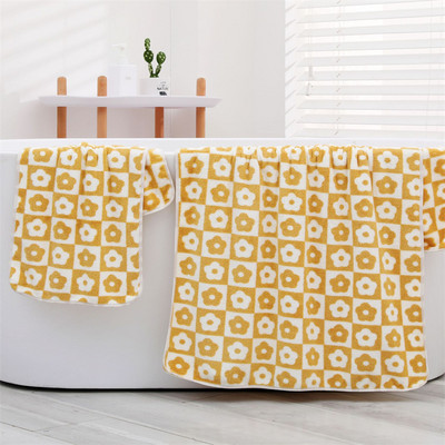 Mieli languoti gėlių mikropluošto rankšluosčiai vonios rankšluosčiai minkšti veido rankšluosčiai, sugeriantys paplūdimio rankšluosčiai / 70 * 140 cm plaukų veido rankšluosčių rinkinys