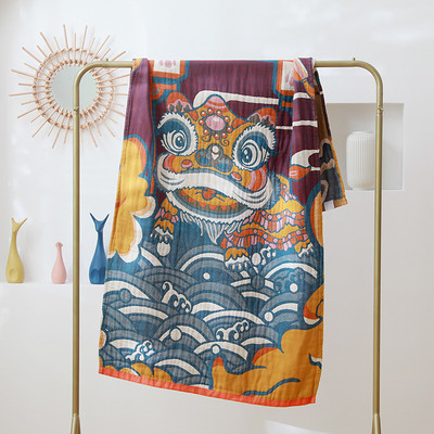 Petoslojni ručnik od pamučne gaze, muškarci, žene, djeca, djeca, kupaonski ručnik 80*160 sa crtanim životinjama i cvijećem za kupaonicu Besplatna dostava