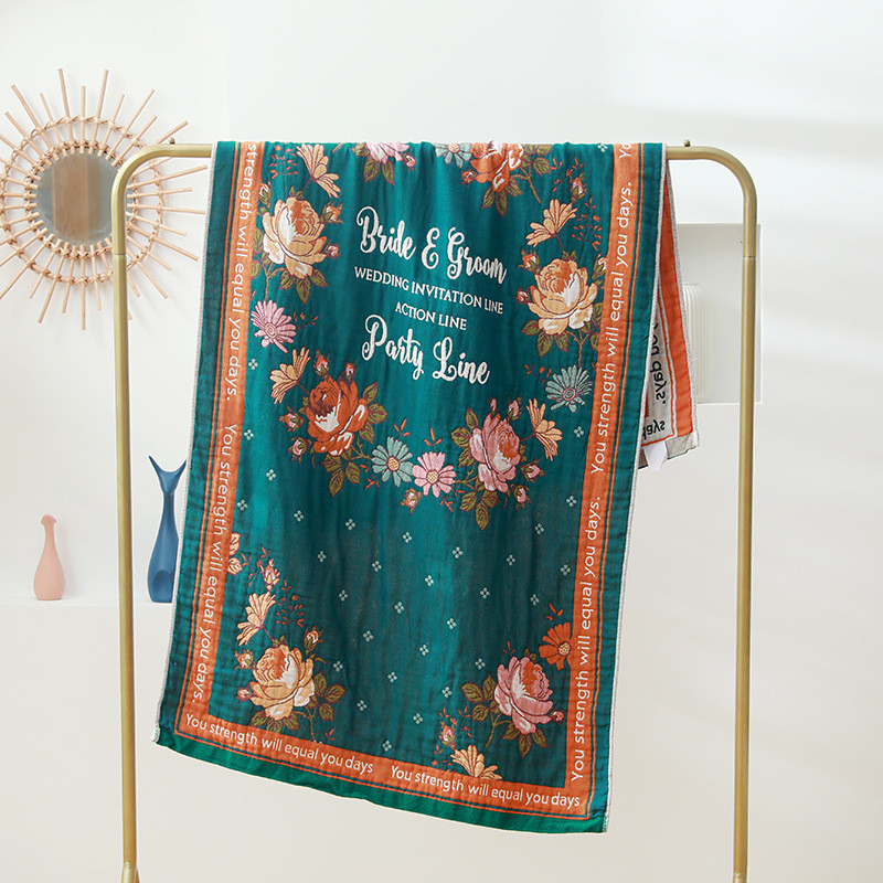 Petoslojni ručnik od pamučne gaze, muškarci, žene, djeca, djeca, kupaonski ručnik 80*160 sa crtanim životinjama i cvijećem za kupaonicu Besplatna dostava