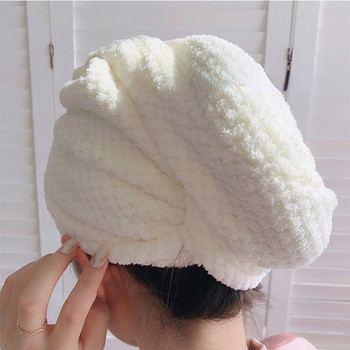 Magic Microfiber Καπάκι ντους Ανανάς Πετσέτα Καπέλα μπάνιου με πλέγμα για στεγνά μαλλιά Καπάκι γρήγορου στεγνώματος μαλακό για κυρία τουρμπάνι