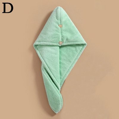 Moteriška plaukų džiovinimo kepurė Greitai džiūstanti plaukų rankšluosčių kepurė Kepurė vonios kepurė Mikropluošto kietas rankšluosčių dangtelis Super Absorption turbanas plaukų džiovinimo kepuraitė