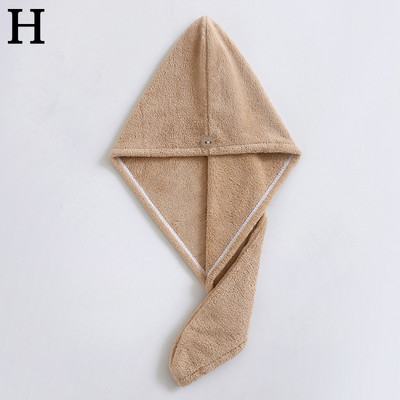 Moteriška plaukų džiovinimo kepurė Greitai džiūstanti plaukų rankšluosčių kepurė Kepurė vonios kepurė Mikropluošto kietas rankšluosčių dangtelis Super Absorption turbanas plaukų džiovinimo kepuraitė