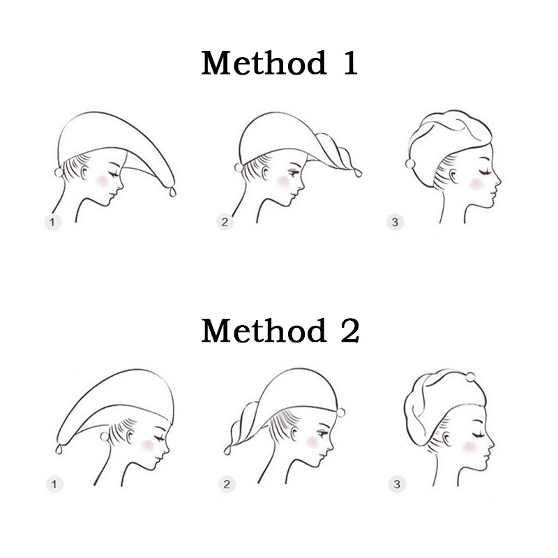 Moteriška plaukų džiovinimo kepurė Greitai džiūstanti plaukų rankšluosčių kepurė Kepurė vonios kepurė Mikropluošto kietas rankšluosčių dangtelis Super Absorption turbanas plaukų džiovinimo kepuraitė