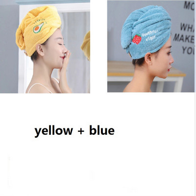 2 buc./set prosop din microfibră pentru femei prosop de păr șapcă de duș prosoape de baie pentru fete prosoape de baie pentru acasă șapcă turban de baie rapid 5 culori