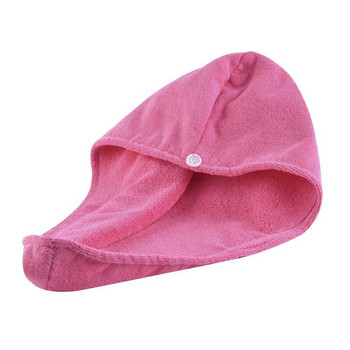 1 τμχ Καπέλο στεγνωτήρα μαλλιών Καπέλο μπάνιου Καπέλο μικροϊνών συμπαγές πετσέτα Καπέλο τουρμπάνι Στεγνό για τα μαλλιά Καπέλο για πετσέτες γρήγορης απορρόφησης