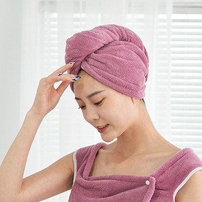 Prosop de păr moale din microfibră pentru fete, super absorbant, cu uscare rapidă, șapcă de duș magică pentru femei, pentru baie, turban de păr, înveliș cu cap răsucit