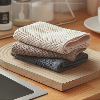 2PCS Абсорбираща памучна кърпа Незалепващо масло Домакинска кухненска кърпа Чай Плот за почистване на пчелна пита Кърпи за почистване на дома