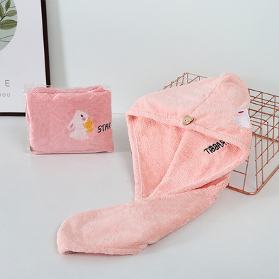 Moteriški mergaičių rankšluosčiai Vonios kambario mikropluošto rankšluosčiai greitai džiūstantys plaukų rankšluosčiai Magic dušo kepuraitė Turbano galvos apvyniojimas