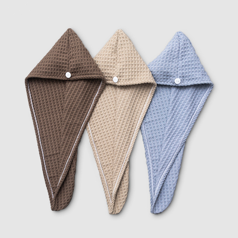 Nou 1 buc țesătură albă de vafe după duș, prosop de uscare a părului, cu uscare rapidă, pălărie, șapcă, turban, instrument de îmbăiere.