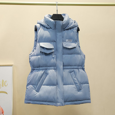 Moteriška spalvota liemenė su gobtuvu