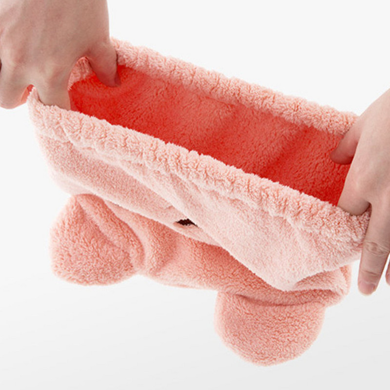 Nou șapcă pentru păr uscat Prosop puternic absorbant, drăguț, pălărie de urs, cu uscare rapidă, înveliș pentru cap de desene animate, duș moale