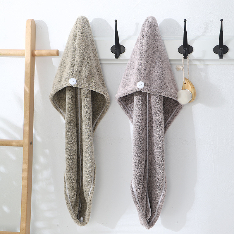 Bambuko anglies pluošto rankšluosčiai plaukams koralų vilnos sausiems plaukams Greitai džiūstantys plaukų rankšluosčiai plaukams džiovinti Moterų mergaičių vonios kambarys