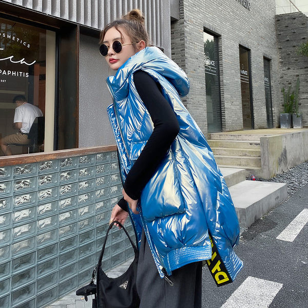 Vestă casual cu fermoar de lungime medie pentru femei