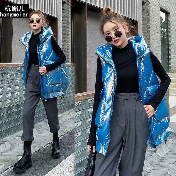 Ženski jesensko-zimski prsluk srednje dužine