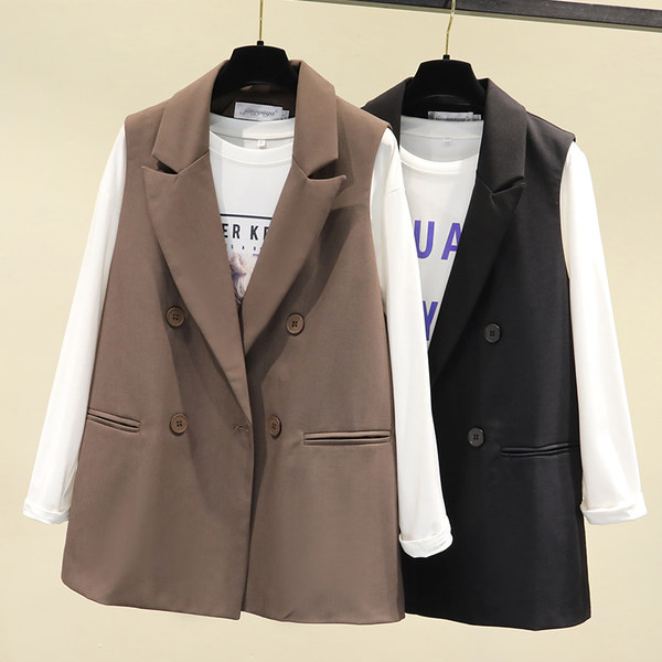 Két színben zsebes női mellény