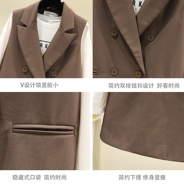 Két színben zsebes női mellény