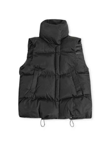 Zimski široki prsluk s džepom i patentnim zatvaračem