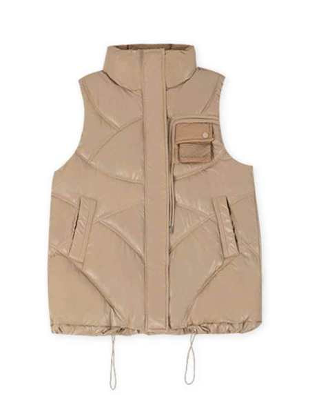 Moteriška liemenė su kišene ir raišteliais