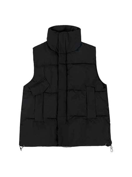 Vestă largă de damă cu guler înalt