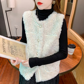 Vesta de dama toamna-iarna la moda cu buzunar si nasturi