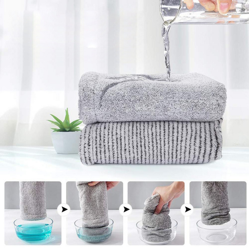 Moteriškas bambuko anglies pluošto plaukų džiovinimo rankšluostis, kepurė, dušo galvutė, turbanas, greitai išdžiūsta plaukų kepurė, skirta moterų vonios kambariui 25x65 cm