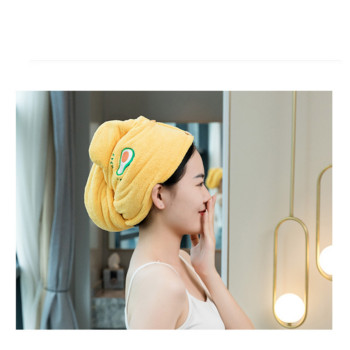 Вълшебна шапка за душ от микрофибър Бродирана кърпа Шапки за баня Суха шапка за коса Бързосъхнеща мека за дамска глава с тюрбан