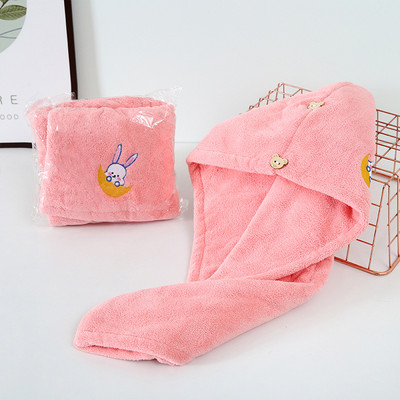 Capac pentru păr uscat Șampon absorbant cu uscare rapidă Prosop uscat pentru păr, îngroșat, cu strat dublu, lână de corali, prosop de baie pentru copii