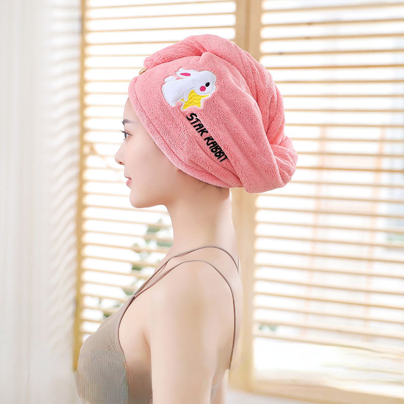 Capac pentru păr uscat Șampon absorbant cu uscare rapidă Prosop uscat pentru păr, îngroșat, cu strat dublu, lână de corali, prosop de baie pentru copii
