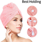 Prosop Femei Adulti Baie Absorbant Baie cu uscare rapida Dus Mai gros Cap de par ondulat Cap microfibră Wisp Cap uscat Prosop de păr