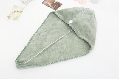 Női száraz hajtörölköző Mikroszálas egyszínű, gyorsan száradó, erős vízelnyelő hajszárító sapka zuhanyfejtörölköző