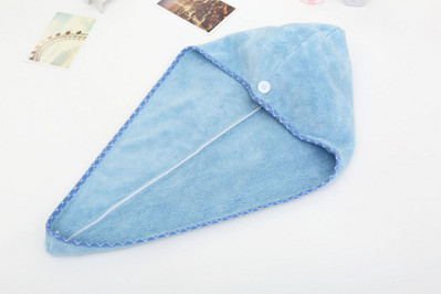 Női száraz hajtörölköző Mikroszálas egyszínű, gyorsan száradó, erős vízelnyelő hajszárító sapka zuhanyfejtörölköző