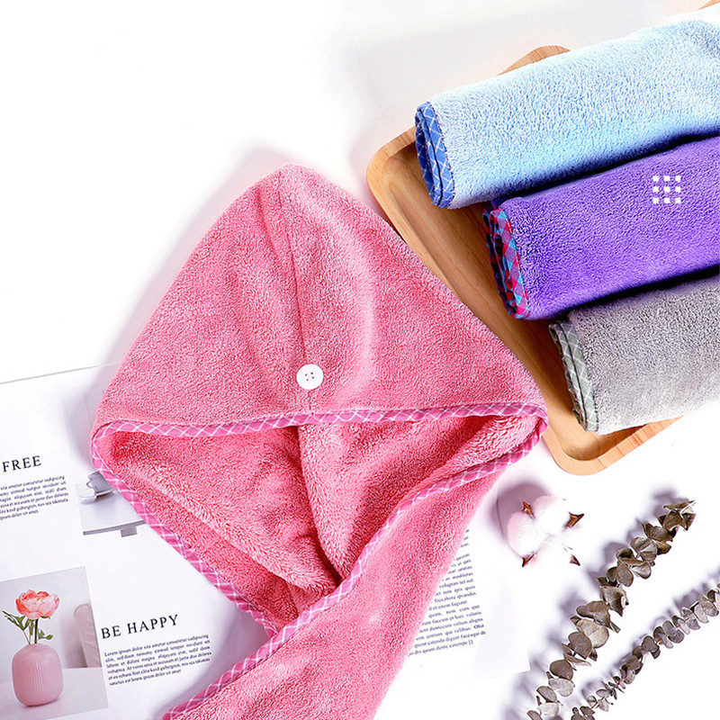 Női száraz hajtörölköző Mikroszálas egyszínű, gyorsan száradó, erős vízelnyelő hajszárító sapka zuhanyfejtörölköző