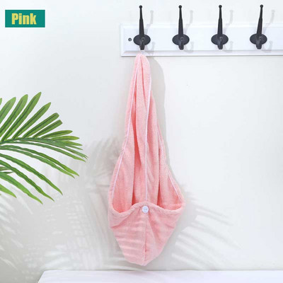 Moteriškas minkštas plaukų rankšluostis, sugeriantis greitai džiūstantis vonios dušo kepuraitė Coral Velvet vonios kambario valymo audinys rankšluosčiai Mikropluošto skalbimo šluostė