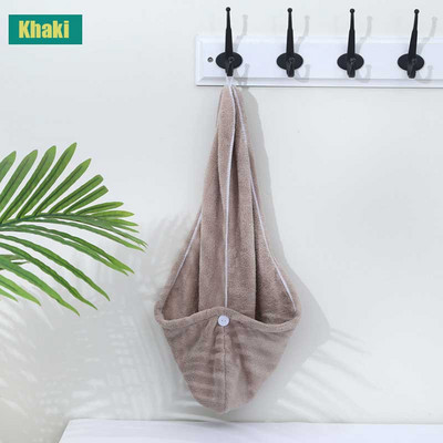 Moteriškas minkštas plaukų rankšluostis, sugeriantis greitai džiūstantis vonios dušo kepuraitė Coral Velvet vonios kambario valymo audinys rankšluosčiai Mikropluošto skalbimo šluostė