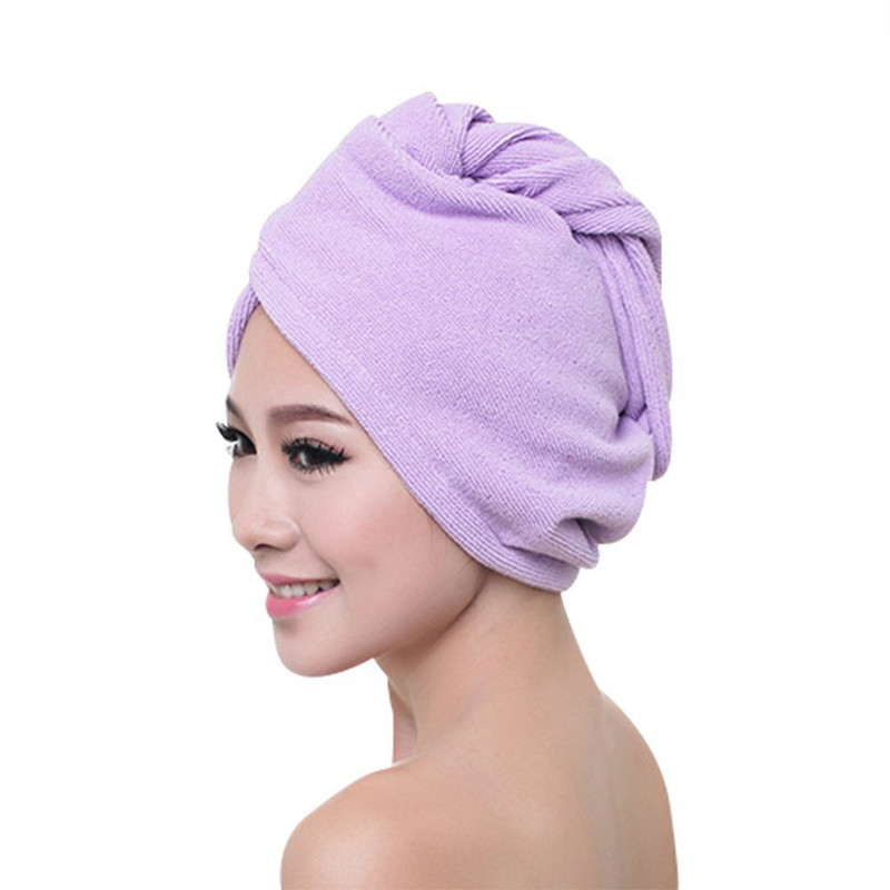 Mikropluošto rankšluosčių plaukų džiovinimo kepurė Super Absorption Turban Hair Dry Cap Greitai džiūstantys plaukų rankšluosčiai Dušo kepurė vonios kambario priedai